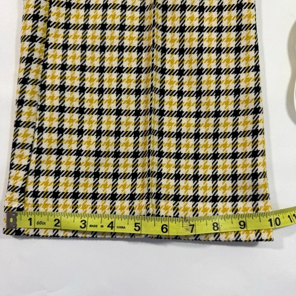 New ModCloth About to Bloom Cropped Pants Yellow Check - Picture 9 of 10